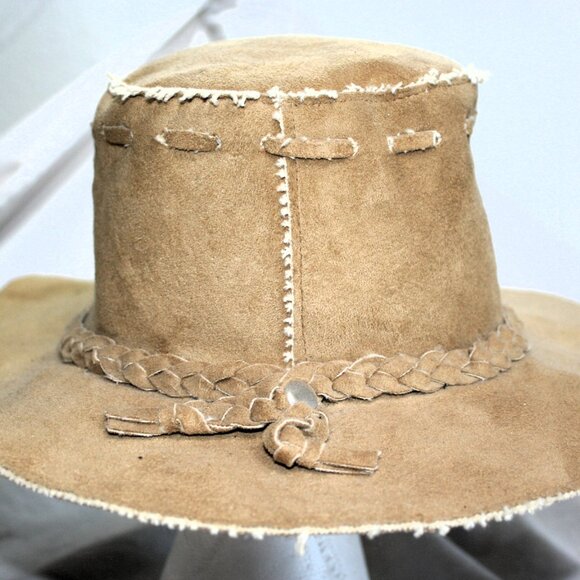 ? Vintage Faux Suede Western Cowboy Bolero Hat – 1970s ? main image 9